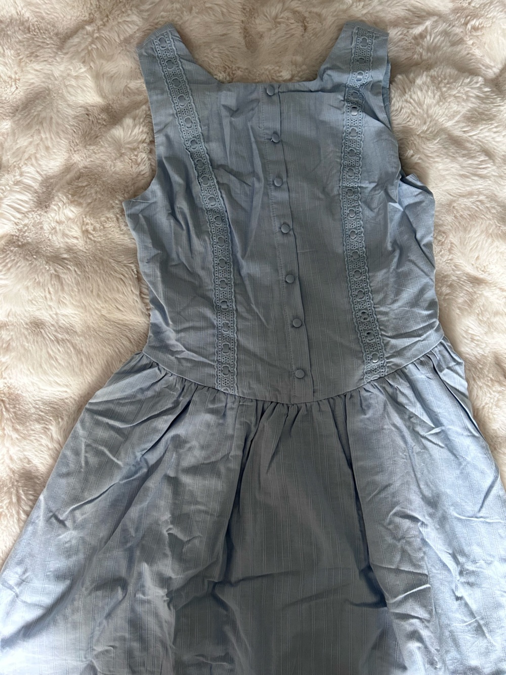 Altar'd State Light Blue Button Front Mini Dress